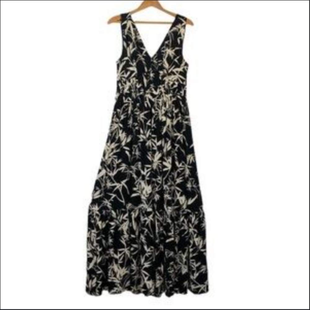 Express Black and Cream Maxi Dress